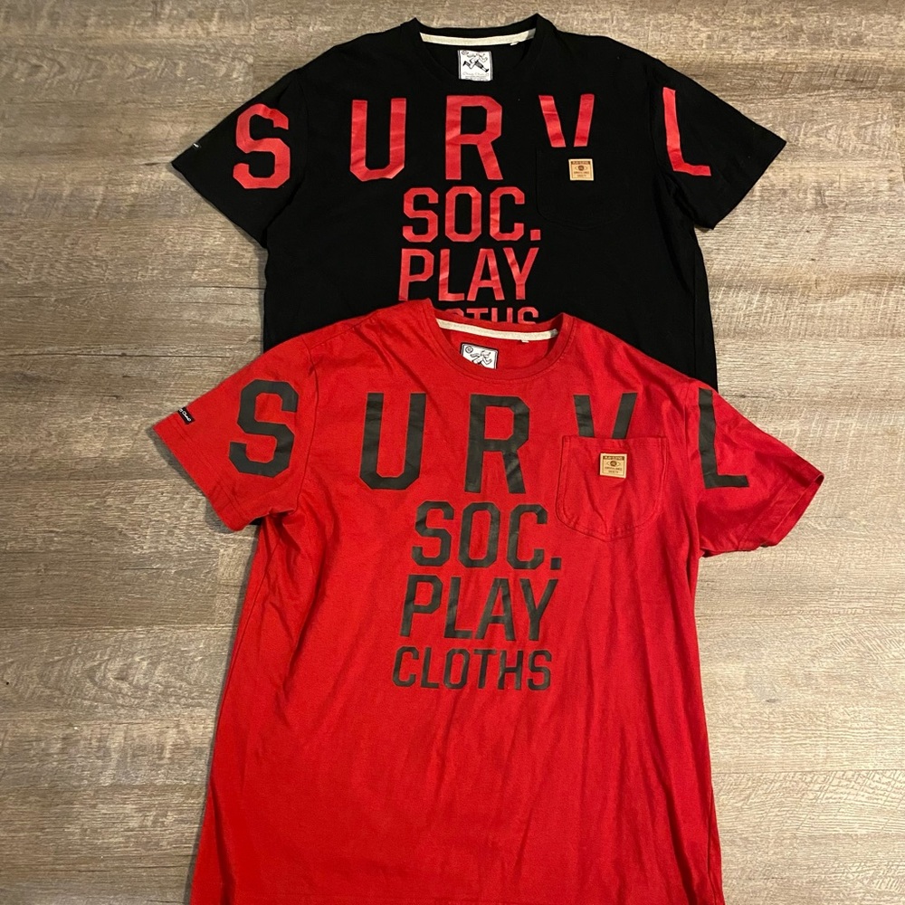 2 tshirts : play clothes xl preown